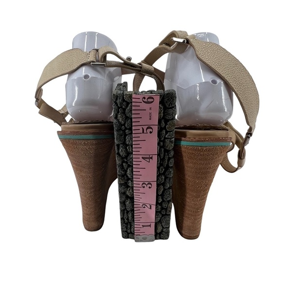 rag & bone Tan Exclusive Wood Wedge Strappy Sandals Size 9 Women’s - Picture 8 of 10